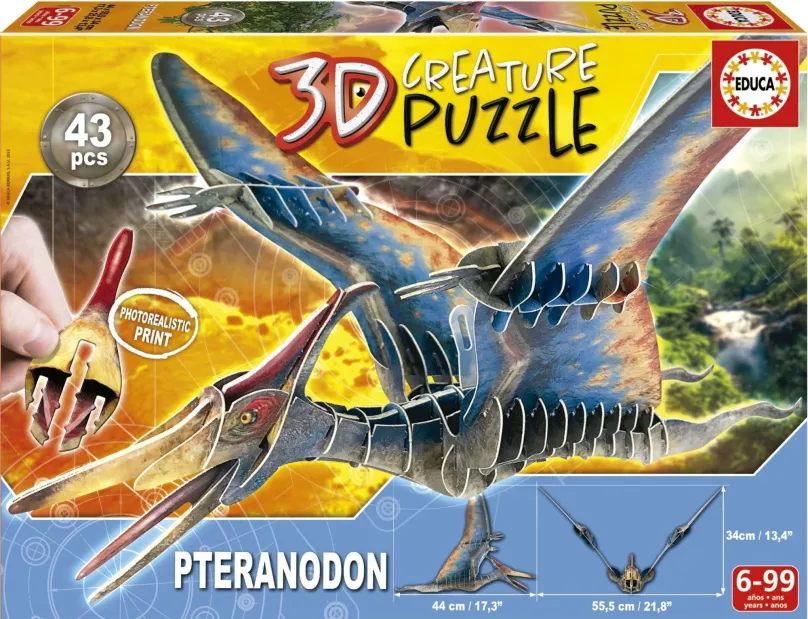 3D puzzle EDUCA 3D puzzle Pteranodon 43 dielikov