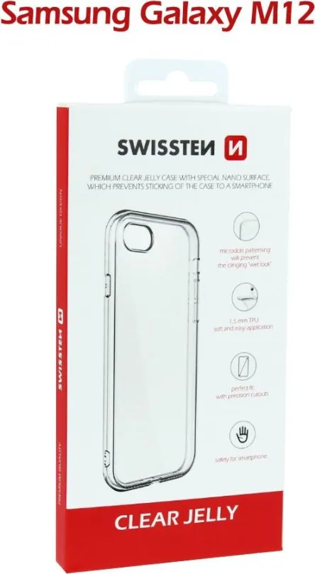 Kryt na mobil Swissten Clear Jelly pre Samsung Galaxy M12 transparentný