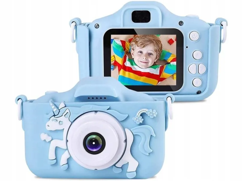 Detský fotoaparát Verk Multifunkčný digitálny fotoaparát pre deti 9 x 6 x 5 cm, modrý