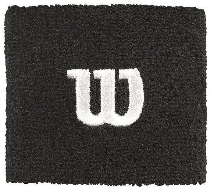 Potítko Wilson W Wristband Black, Wilson s rozmermi 0,08 mx 60 mm bavlna 90 %, nylon 4 %