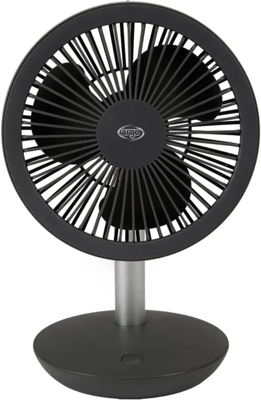 Ventilátor ARGO 398200030 ORFEO TITAN, stojanový, na batériu, čierna a strieborná farba, h