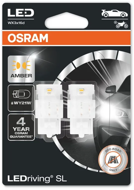 LED autožiarovka OSRAM LEDriving SL WY21W Žltá 12V dva kusy v balení