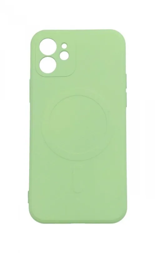 Kryt na mobil TopQ Kryt iPhone 12 s MagSafe zelený 84979, pre Apple iPhone 12, výrezy pre