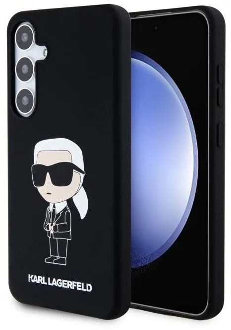 Kryt pre mobil Karl Lagerfeld Liquid Silicone Ikonik NFT Zadný Kryt pre Samsung Galaxy S24+ Black