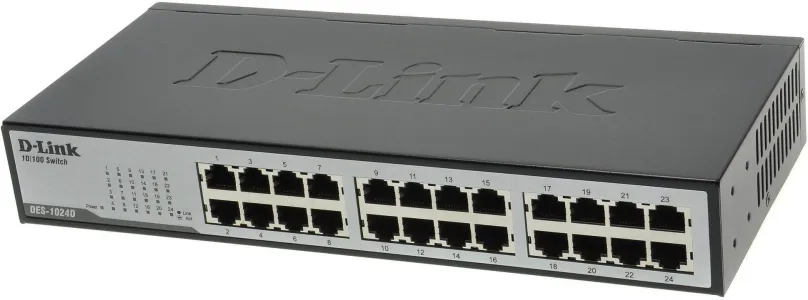 Switch D-Link DES-1024D, 24x 10/100Base-T, QoS (Quality of Service), prenosová rýchlosť LA