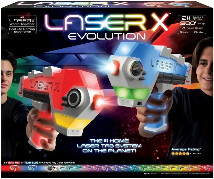 Laserová pištoľ LASER X evolution double blaster set pre 2 hráčov
