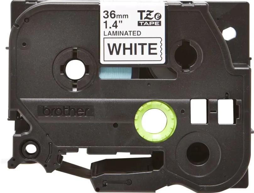 TZ páska Brother TZe-261, biela a čierna, 36mmx8m, laminovaná