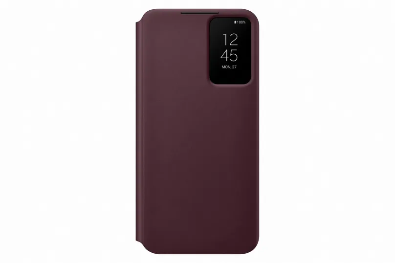 Puzdro na mobil Samsung Galaxy S22+ 5G Flipové púzdro Clear View vínové
