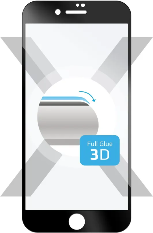 Ochranné sklo FIXED 3D Full-Cover pre Apple iPhone 6/6S/7/8/SE (2020/2022) čierne