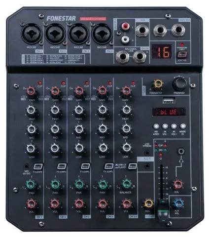 Fonestar MIX-6LIVE - 6 kanálový mixážny pult