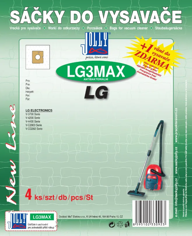 Vrecká do vysávača Vrecká do vysávača LG3 MAX - textilné
