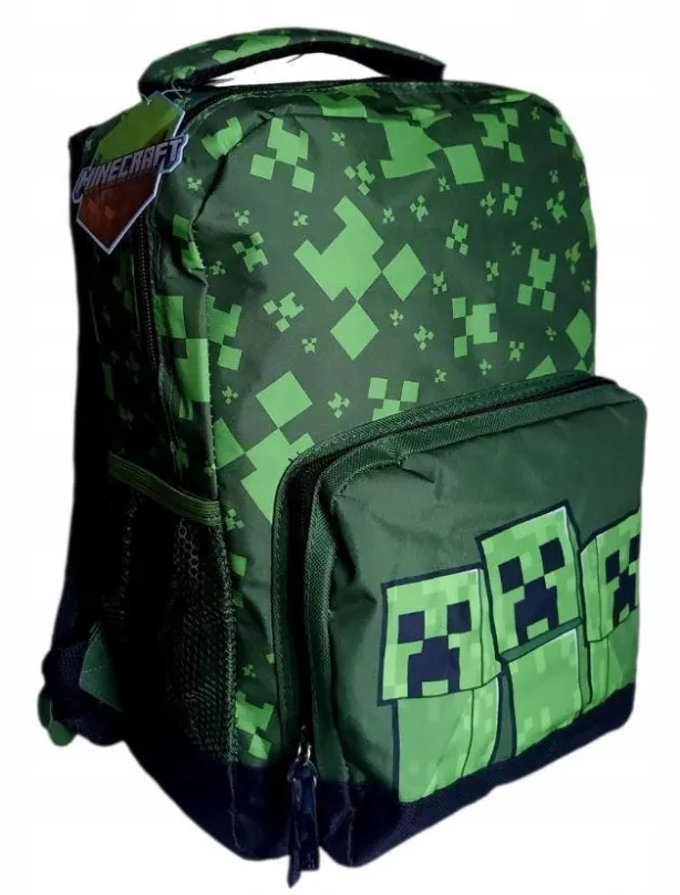 Detský batoh FASHION UK Batoh Minecraft, tmavo - zelený