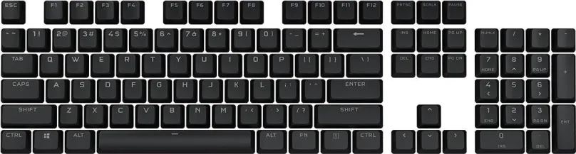 Náhradné klávesy Corsair PBT Double-shot Pro Keycaps Onyx Black