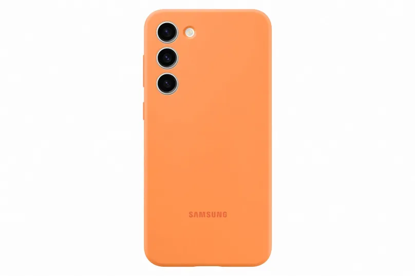 Kryt na mobil Samsung Galaxy S23+ Silikónový zadný kryt oranžový