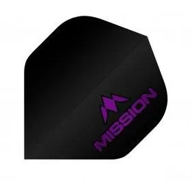 Letky na šípky Mission Letky Logo - Black/Purple F2507