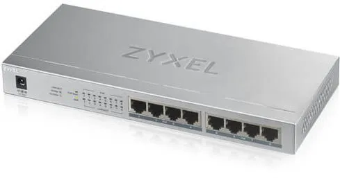 Switch Zyxel GS1008HP, desktop, 8x RJ-45, 8x 10/100/1000Base-T, PoE (Power over Ethernet)