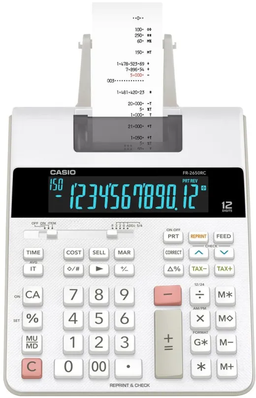 Kalkulačka CASIO FR 2650 RC biela