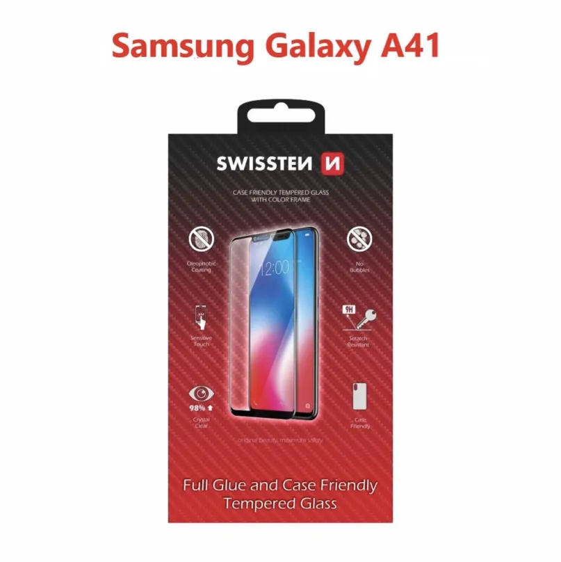 Ochranné sklo Swissten Case Friendly pre Samsung Galaxy A41 čierne