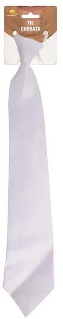 Doplnok ku kostýmu GUIRCA Biela kravata, 45 cm