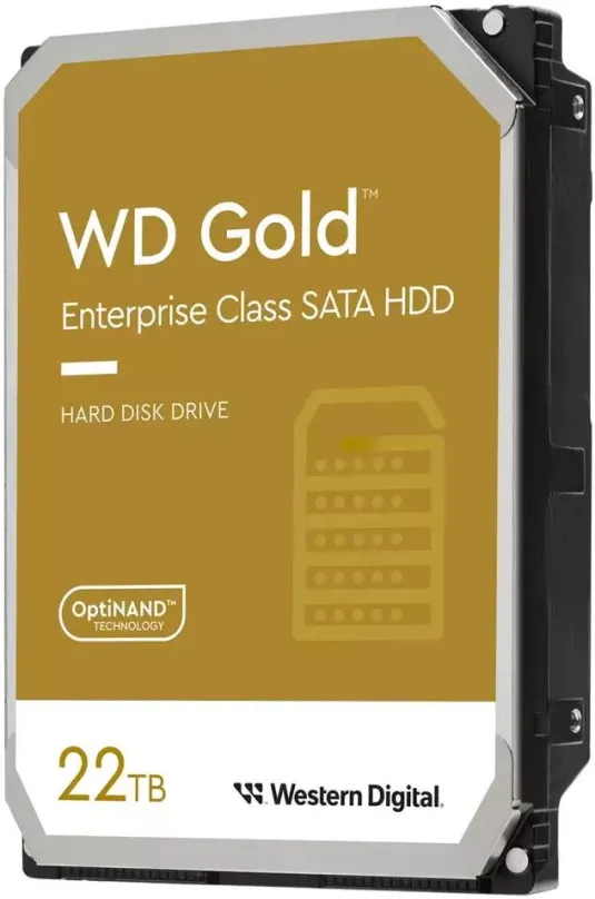 Pevný disk WD Gold 22TB, 3.5", SATA III, maximálna rýchlosť prenosu 291 MB/s, cache 5