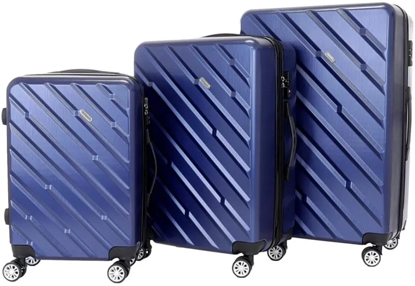 Sada kufrov Sada 3 kufrov T-class TPL-7001, M, L, XL, TSA zámok, rozšíriteľné (modrá)