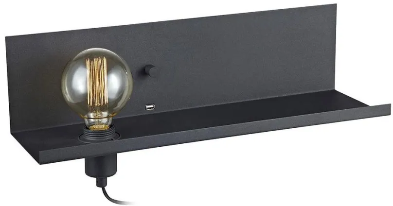 Nástenná lampa Markslöjd 106482 - Stmievateľné nástenné svietidlo s USB zásuvkou MULTI 1xE27/60W/230V