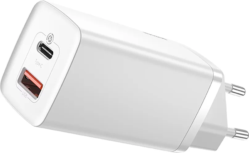 Nabíjačka do siete Baseus GaN2 Lite Quick Charger USB + USB-C 65W White