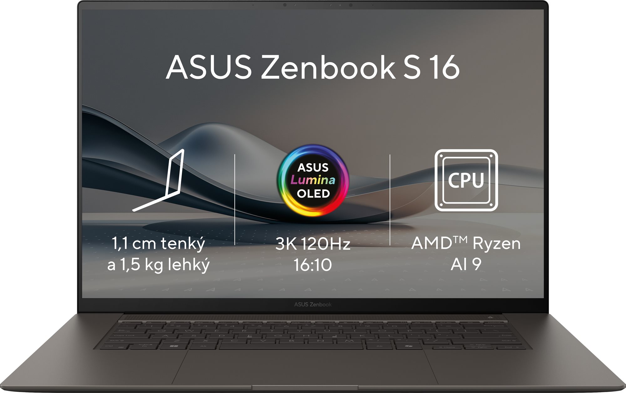 Notebook ASUS Zenbook S 16 OLED UM5606WA-OLED221X Zumaia Gray celokovový (UM5606WA-OLED221X)