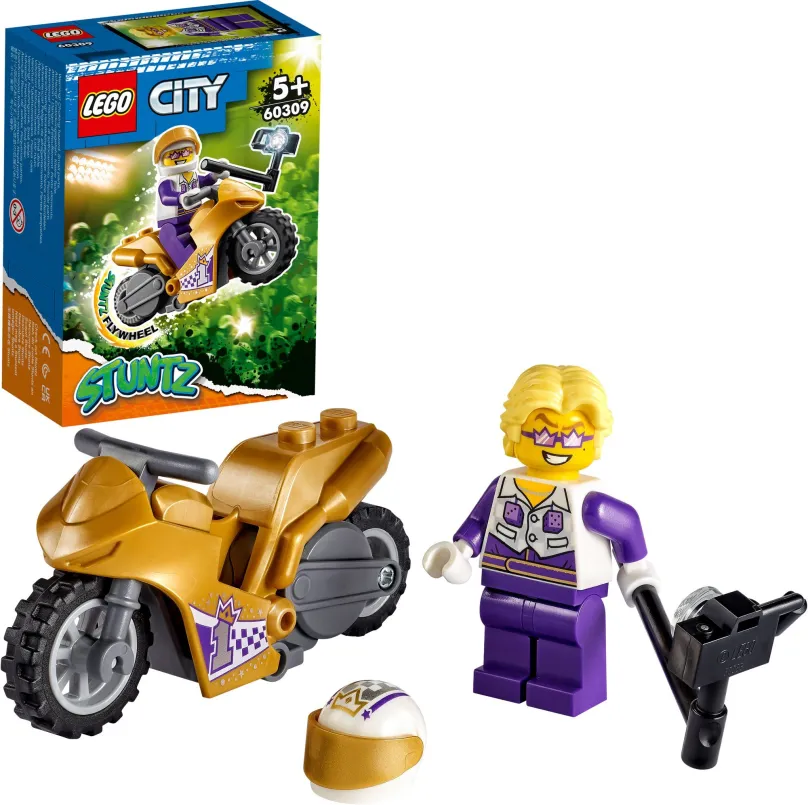 LEGO stavebnica LEGO® City 60309 Kaskadérska motorka sa selfie týči