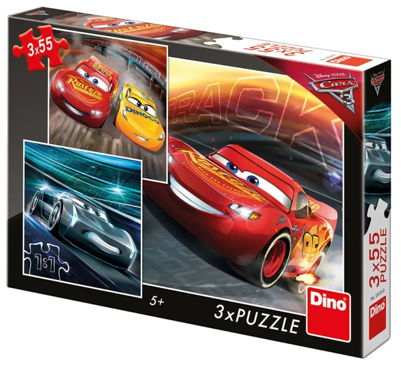 DINO Puzzle Cars 3: Tréning 3x55 dielikov