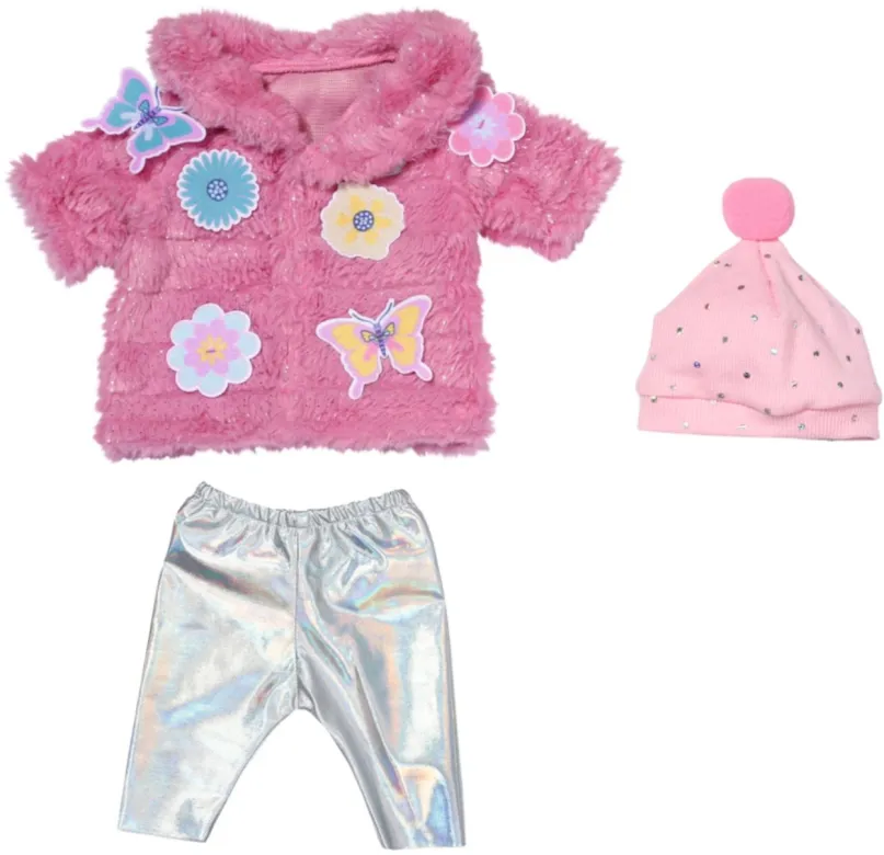 Oblečenie pre bábiky BABY born Súprava s ružovým kožúškom, 43 cm