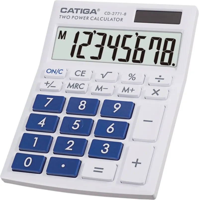 Kalkulačka CATIGA CD-2771-8, stolný, batériové napájanie, 8miestny 1riadkový displej, odmo
