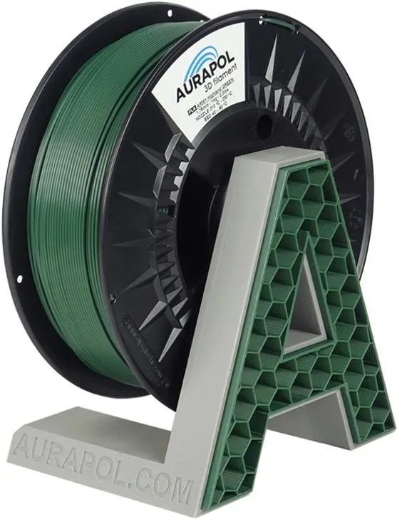 Filament AURAPOL PLA 3D Filament ARMY Highland Zelená 1 kg 1,75 mm, materiál PLA, priemer