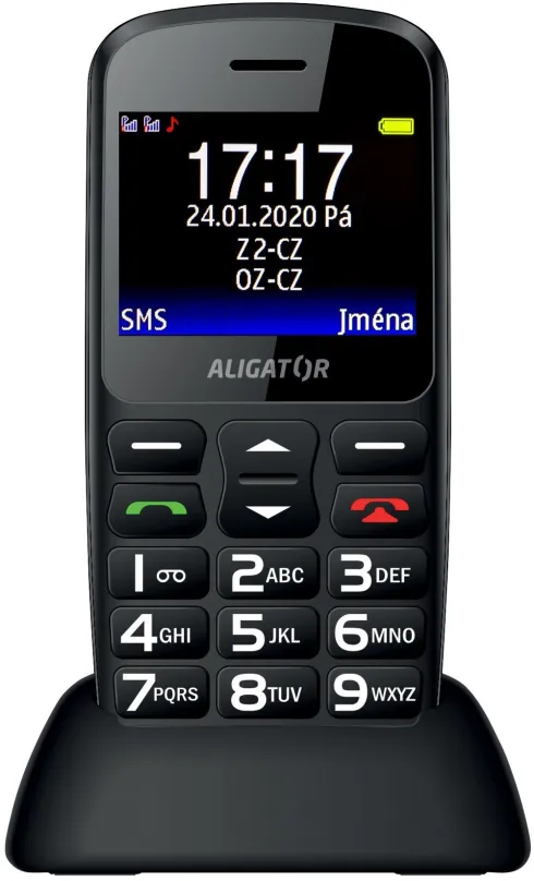 Mobilný telefón Aligator A690 Senior čierny