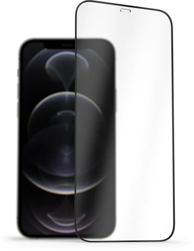 Ochranné sklo AlzaGuard 2.5D FullCover Glass Protector pre iPhone 12 Pro Max čierny