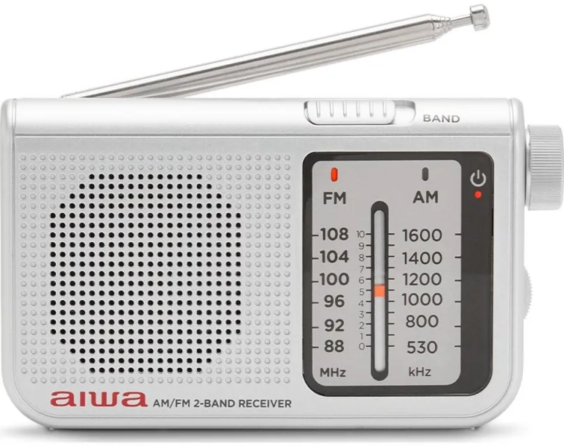 Rádio AIWA RS-55/SL, klasické, prenosné, AM a FM tuner, výstup 3,5 mm Jack, batériové napá