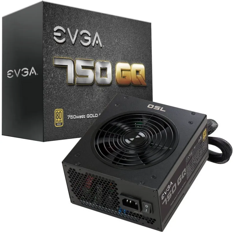Počítačový zdroj EVGA 750 GQ Power Supply, 750 W, ATX, 80 PLUS Gold, účinnosť 92%, 6 ks PC