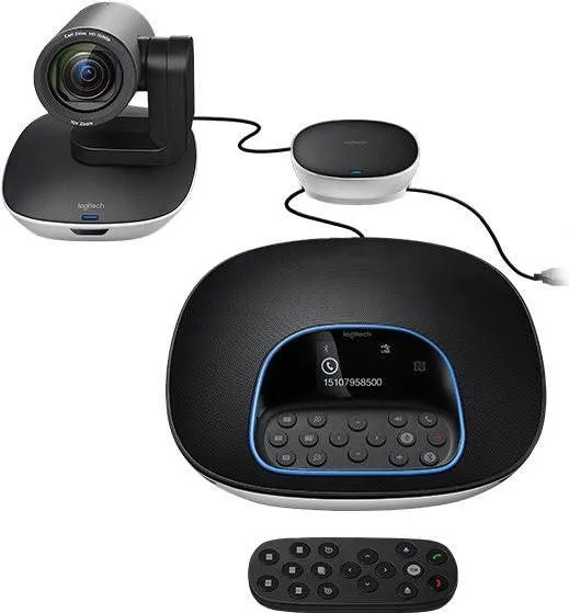 Webkamera Logitech ConferenceCam Group, video až 1920x1080, zorné pole 90°, 4 všesmerové m