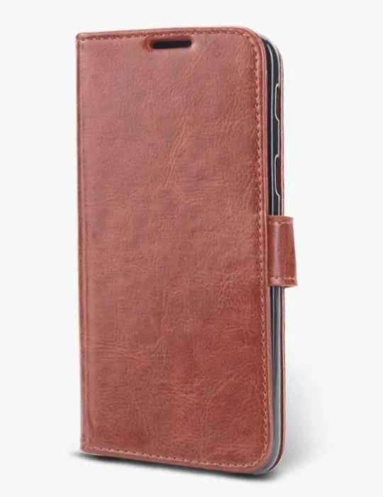 Puzdro na mobil Epic Flip Case Xiaomi Redmi Note 9 - hnedé