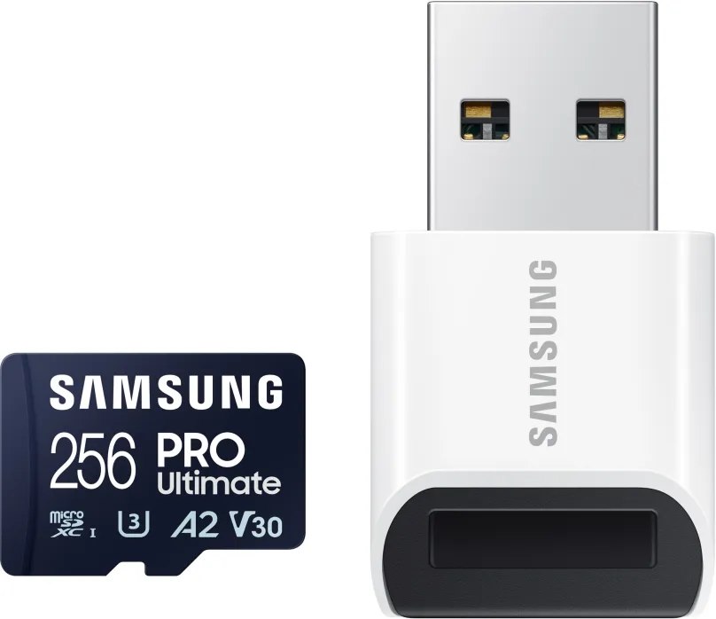 Pamäťová karta Samsung MicroSDXC 256GB PRO Ultimate + USB adaptér
