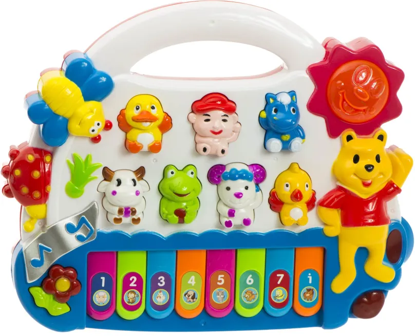 Hudobná hračka Detské organy so zvukmi zvierat
