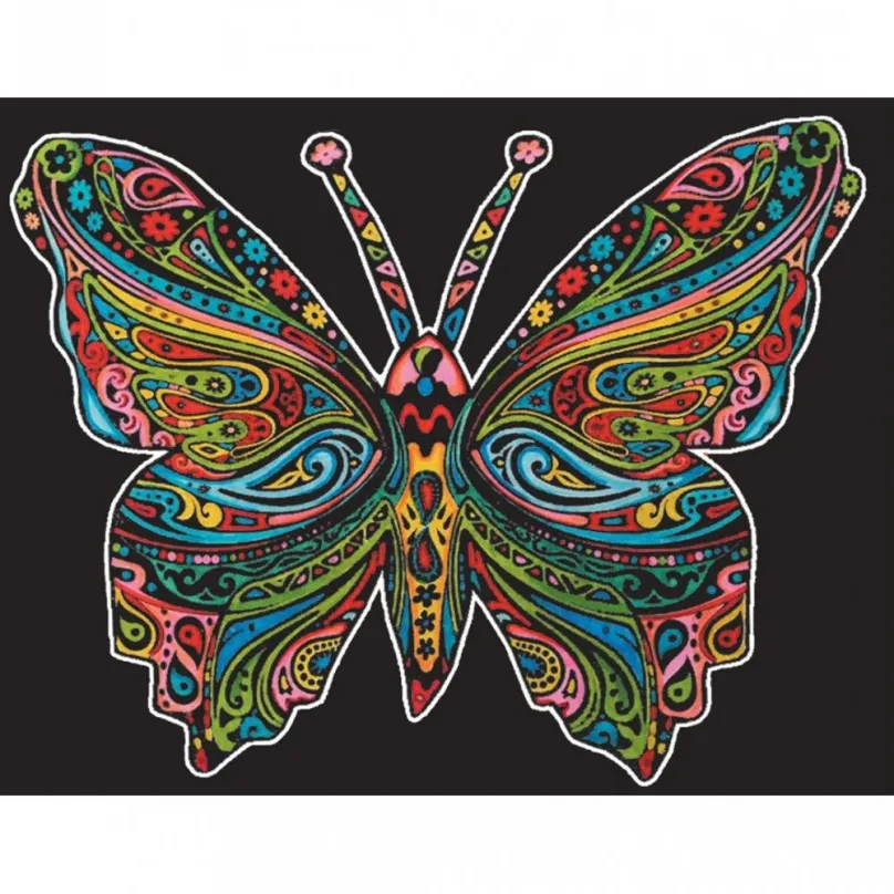 Omaľovánky Colorvelvet Zamatový obrázok Motýľ