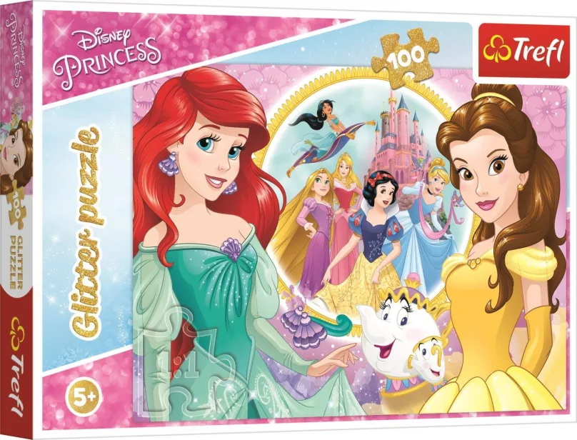 Puzzle Trefl Trblietavé puzzle Disney princeznej 100 dielikov