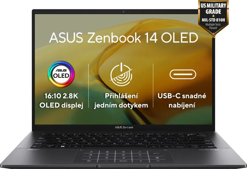 Notebook ASUS Zenbook 14 OLED UM3402YA-OLED063W Jade Black celokovový, AMD Ryzen 5 5625U,