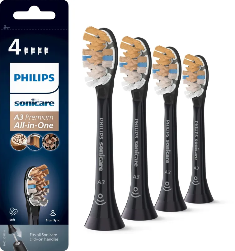 Náhradná hlavica k zubnej kefke Philips Sonicare Premium All-in-One HX9094/11, 4 ks