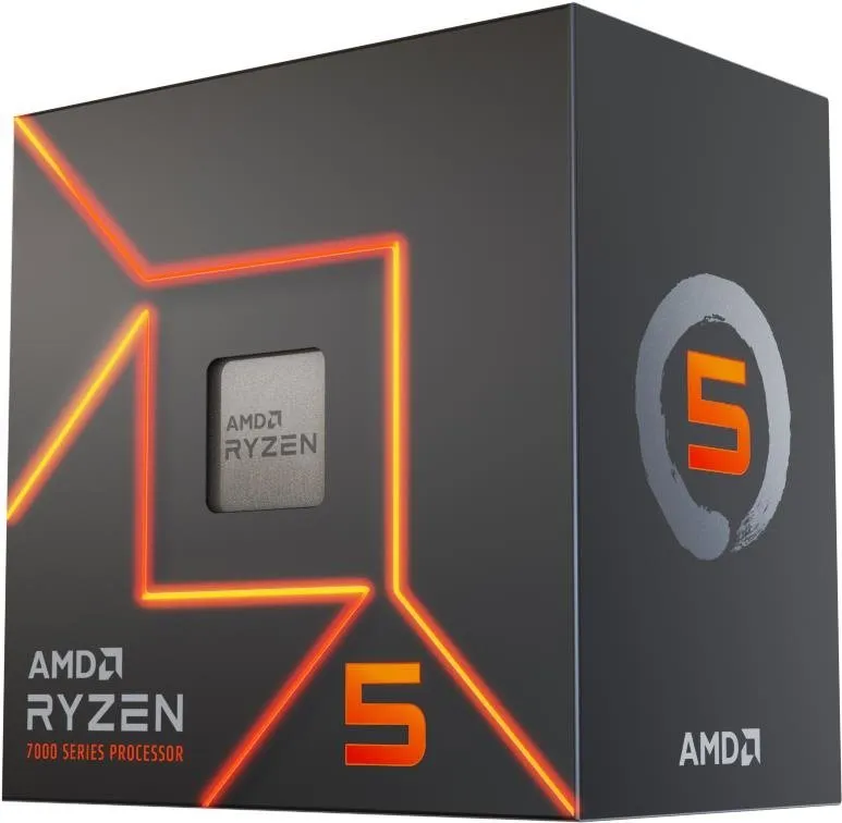 Procesor AMD Ryzen 5 7600, 6 jadrový, 12 vlákien, 3,8 GHz (TDP 65W), Boost 5,1 GHz, 32MB L