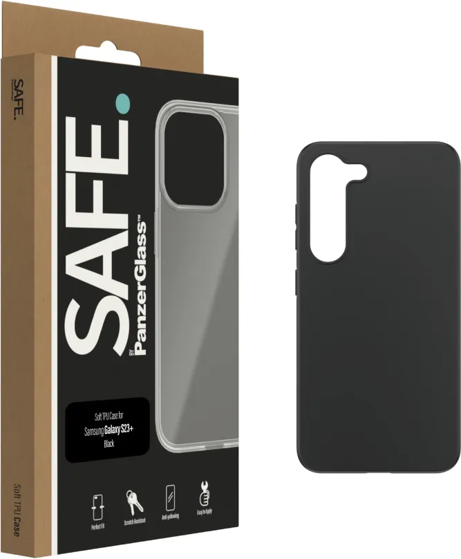 Kryt na mobil SAFE. by PanzerGlass Case Samsung Galaxy S23+ Black, pre Samsung Galaxy S23+