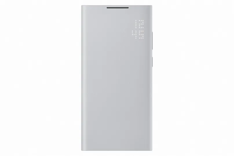 Puzdro na mobil Samsung Galaxy S22 Ultra 5G Flipové puzdro LED View svetlo šedé