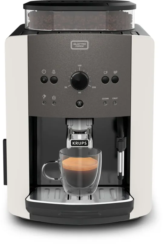 Automatický kávovar KRUPS EA811E10 Arabica Grey, s tlakom 15 bar, automatické vypnutie, ko
