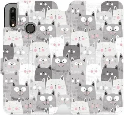Kryt na mobil Flipové púzdro na mobil Huawei P Smart 2019 - M099P Mačičky